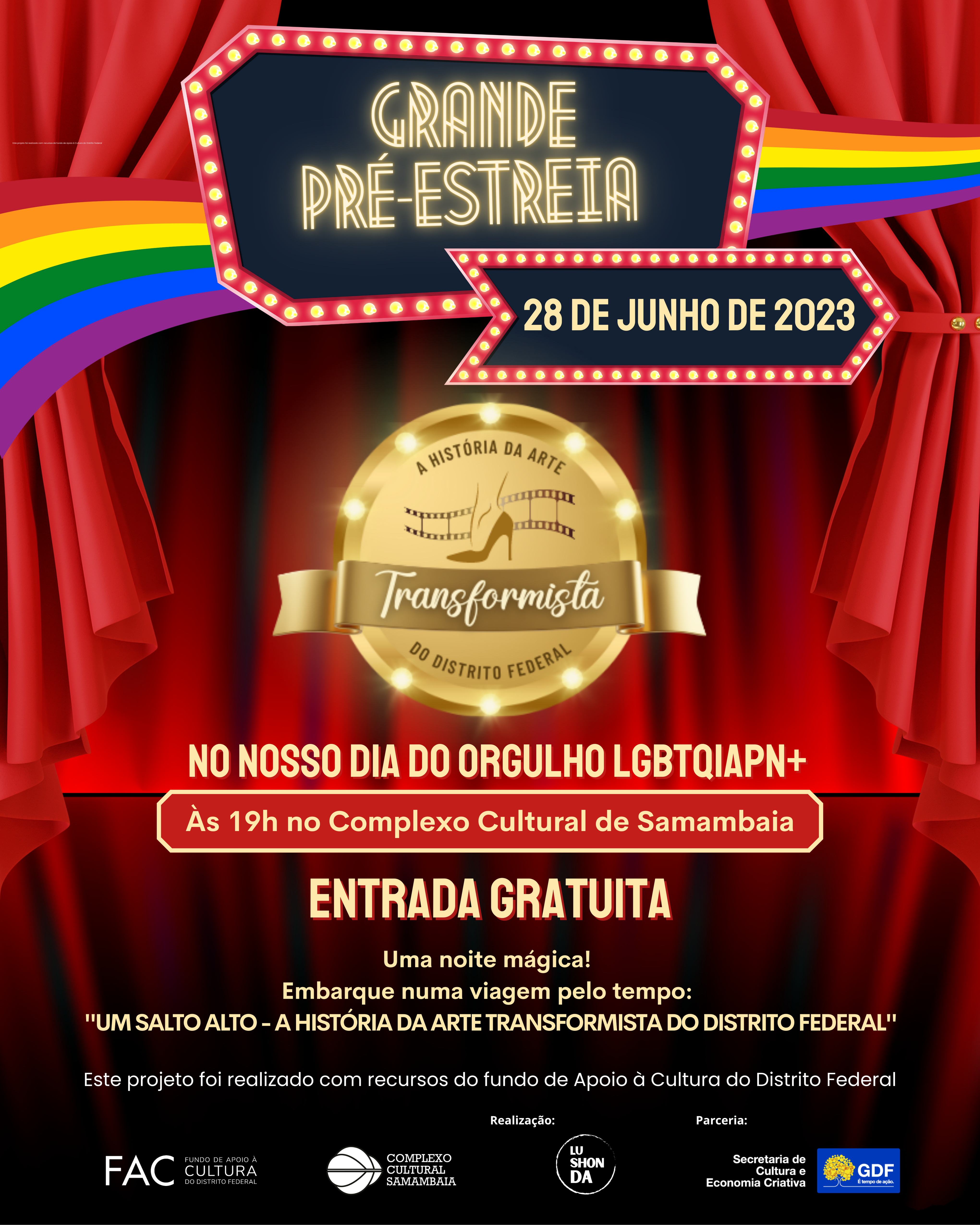 Documentário sobre a história da arte transformista de Brasília estreia no próximo dia internacional do orgulho LGBTQIAPN+